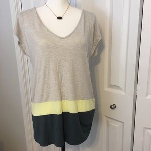 Anthropologie Bordeaux V back colorblock size XS
